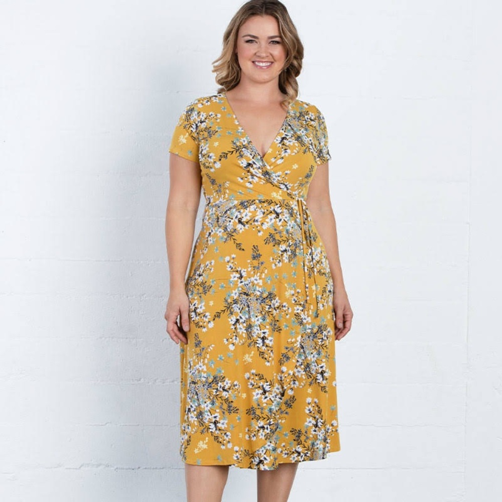 Kiyonna Harper faux wrap Party Dress